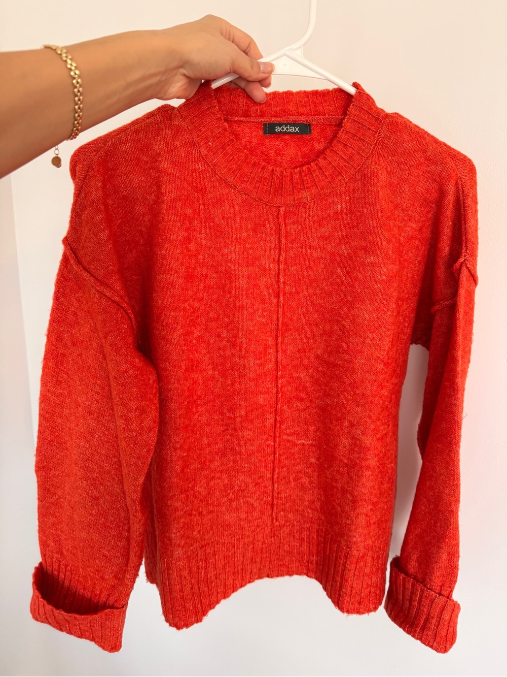 Women's Orange Crewneck Sweater